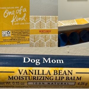 Burt’s bees lip balm pack “Dog Mom”